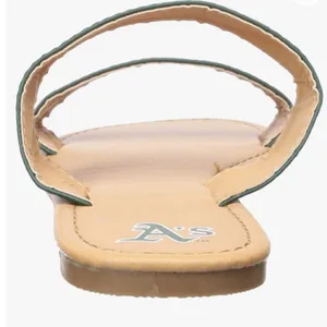 🆕 Oakland A’s MLB women’s slide slip on sandals green yellow tan thumbnail 4