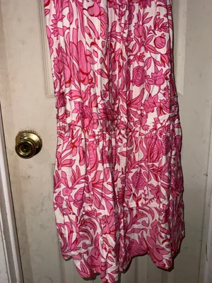 She + Sky Pink & White Floral Maxi Dress thumbnail 5