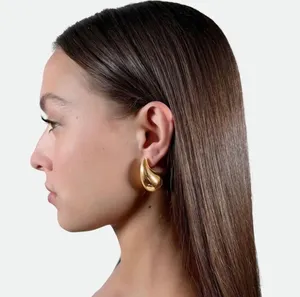 Gold Teardrop Earrings thumbnail 1