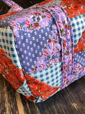 Vera Bradley Flying Geese Patchwork Original 100 Handbag thumbnail 8