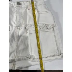 bundle love Tree Denim Cargo white Mini Skirt with Black‎ and blue skirt S Y2K thumbnail 3
