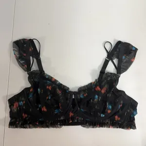 Torrid Plus 1X Bralette Bra Sweet‎ Inkatha Floral Ruffle Mesh Underwire Gorgeous thumbnail 4