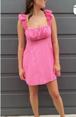 Boutique cut out pink mini dress Size L thumbnail 1