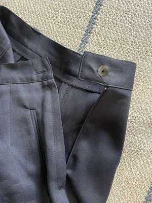 High Waisted Tapered Leg Trouser Blue Size 26 thumbnail 4