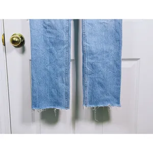 Abercrombie & Fitch 90s Straight Mid Rise Jeans Size 27 Extra Long Blue Retro thumbnail 7