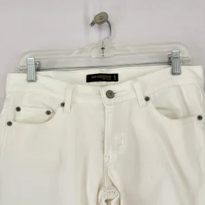 Levis 524 Too Superlow Skinny Jeans White‎ Denim Low Rise Womens 16x31 thumbnail 12
