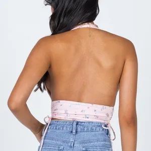 Princess Polly Penelope Pink Floral Halter Top thumbnail 4