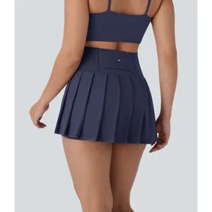 Halara Breezeful Navy Blue Tennis Skirt Set Strappy Sports Bra Pleated Skort S thumbnail 5