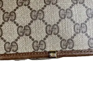 Vintage Gucci Shoulder Bag Flap Closure Classic‎ Brown Monogram thumbnail 7