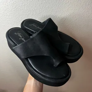 Free People FP Hayes Flatform Platform Sandals in black WOMENS 39 thumbnail 4