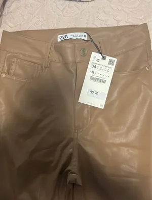 Faux Leather Mini Flare Pants thumbnail 8