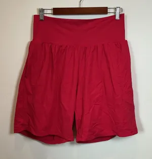 Halara High Waisted Flowy Active Shorts Red Back Pocket XL Workout Athleisure thumbnail 1