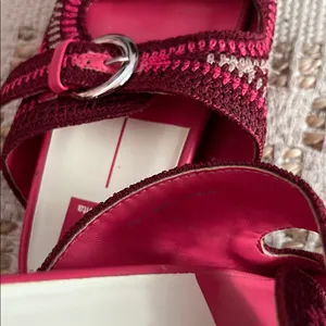 Anthropologie Dolce Vita Ralli Sandals Pink Size 7 Slip On Buckle Thick Strap thumbnail 5
