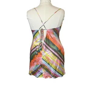 Missguided Rave Printed Satin Cowl Neck Cami Bodycon Mini Dress 2XL Festival‎ thumbnail 8