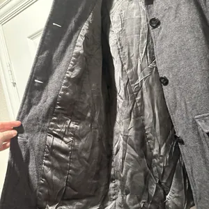 LL Bean Womens Gray Wool Blend Thinsulate Insulated Field Coat Jacket Large thumbnail 7