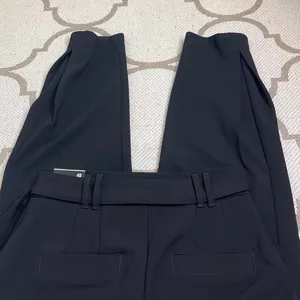 Express Super High Rise Cargo Trousers Black Belted Tapered Ankle Pants Size 4 thumbnail 3