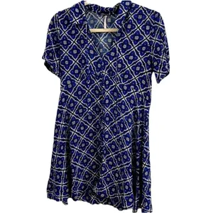 ✨Free People blue Melody Easy print mini dress✨ thumbnail 4