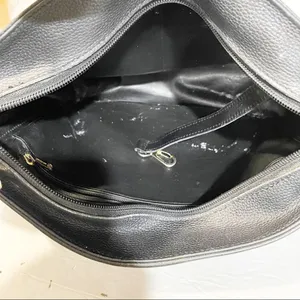 Longchamp Vintage Black Pebbled Leather Shoulder Bag Pocketbook thumbnail 3