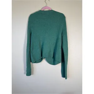 Madewell Green Cotton Wool Blend Cardigan Sweater Womens L Preppy Casual Fall thumbnail 5