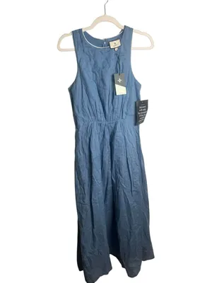 Tuckernuck Provincial Blue Leonie Dress *no belt NWT S thumbnail 2