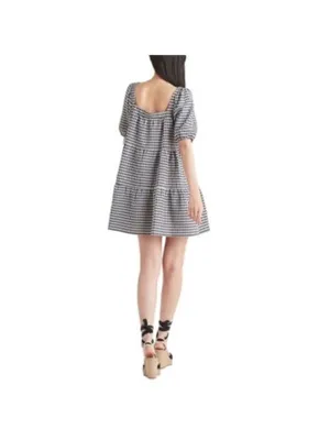 Black Tape Black White Gingham Mini Dress XL thumbnail 8