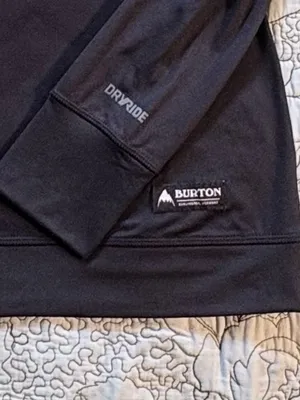 💥Burton Women’s Midweight Dryride Base Layer Crewneck Top Black Thumbholes~M🧡 thumbnail 6