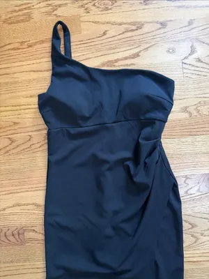 Windsor Black One-Shoulder Evening Dress medium thumbnail 2