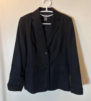 Banana Republic Wool Blazer Size 2‎ Black thumbnail 1