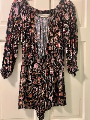 Free People Off-The-Shoulder Romper thumbnail 2