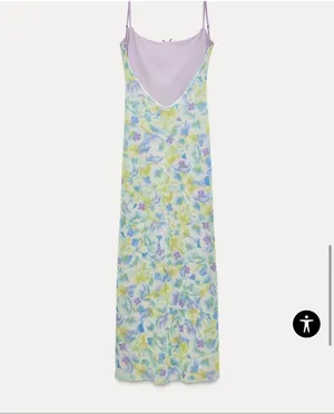 ZARA PRINTED TULLE DRESS WITH BOW thumbnail 3