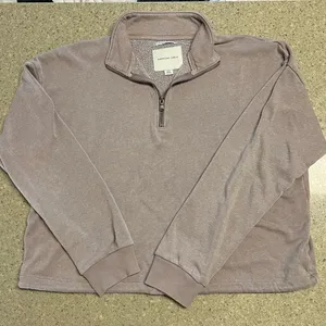 American Eagle Cropped Half Zip Pullover thumbnail 1