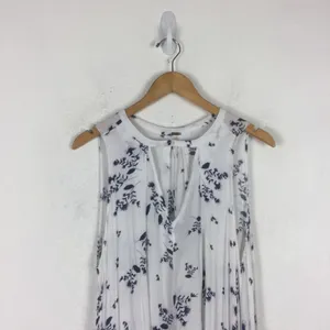 Free People Snap Out of It White Floral Swing Mini Dress Tunic Medium Boho thumbnail 5