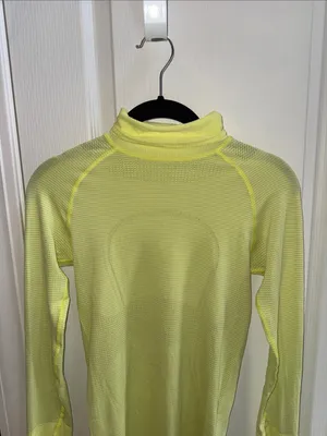 lululemon athletica Light Yellow Turtleneck Seamless Top thumbnail 2
