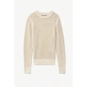 Everlane Mesh Soft Cotton Crew Sweater in Praline Cream Women's sz XS Minimalist thumbnail 4