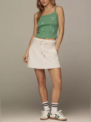 NWT Anthropologie The Forecast Agency Printed Scoop Tank Top - Kelly Green - M thumbnail 4