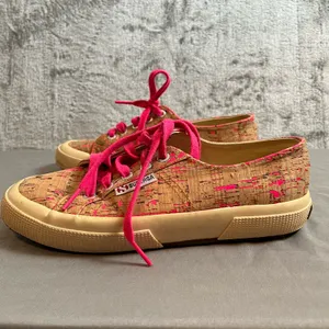 Superga Shiny Cork‎ Hot Pink Loafers Women’s Size 6 thumbnail 5