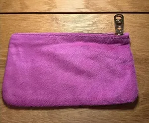 Paule Ka purple pink animal hair clutch thumbnail 1