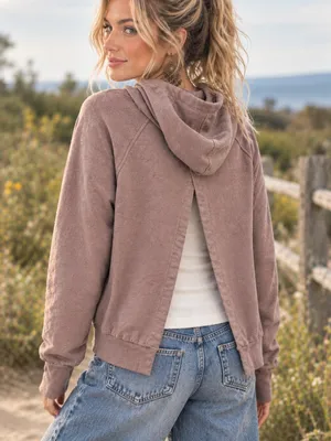 Athleta Hoodie Oversized Small. Super Cute Split Back thumbnail 2