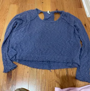 Free People Sweater Knit blue open back size medium thumbnail 1