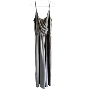 Aritzia Wilfred Melodie Jumpsuit Wide-leg Ashen V-neck Faux Wrap Gray Small thumbnail 2