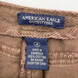 Vintage Y2K American Eagle Brown Corduroy Mini Skirt Size 4 Cotton Dark Academia thumbnail 4