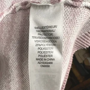 Adrianna Papell Mauve Ivory Pearl Button Striped Knit Preppy Cardigan Sweater thumbnail 6
