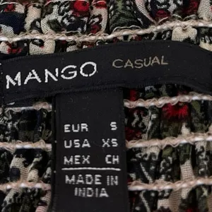 Mango Multicolor Sleeveless Strapless Bandeau Cami Camisole Mini Tank Dress M thumbnail 4