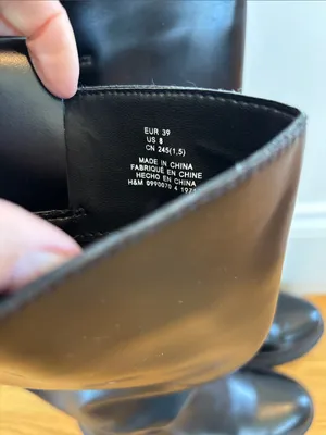 H&M Black Tall Combat Boots thumbnail 3