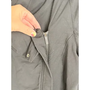 Lululemon Black Wrap Jacket Cowl Neck Asymmetrical Zip Size 12 thumbnail 7