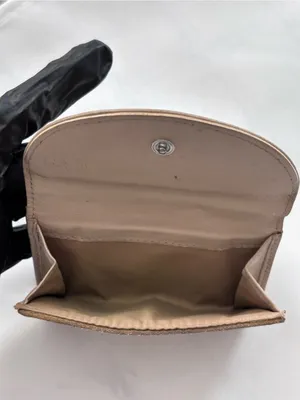 Vintage Christian Dior Oblique Trotter Bow Wallet Trifold Canvas Leather Beige thumbnail 7