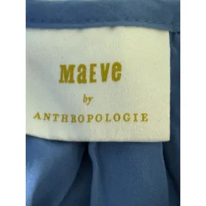 ANTHROPOLOGIE MAEVE SHORT PUFF SLEEVE BUBBLE TIERED BLOUSE SHIRT TOP Small Blue thumbnail 7