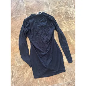Skims Smooth Layers Deep Plunge Mini Dress Obsidian Size Large thumbnail 7
