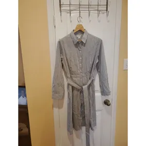 J crew Tie-waist Shirtdress In Stripe - Size 12 thumbnail 2