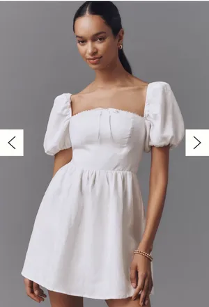 Reformation Dress Midi Linen thumbnail 3
